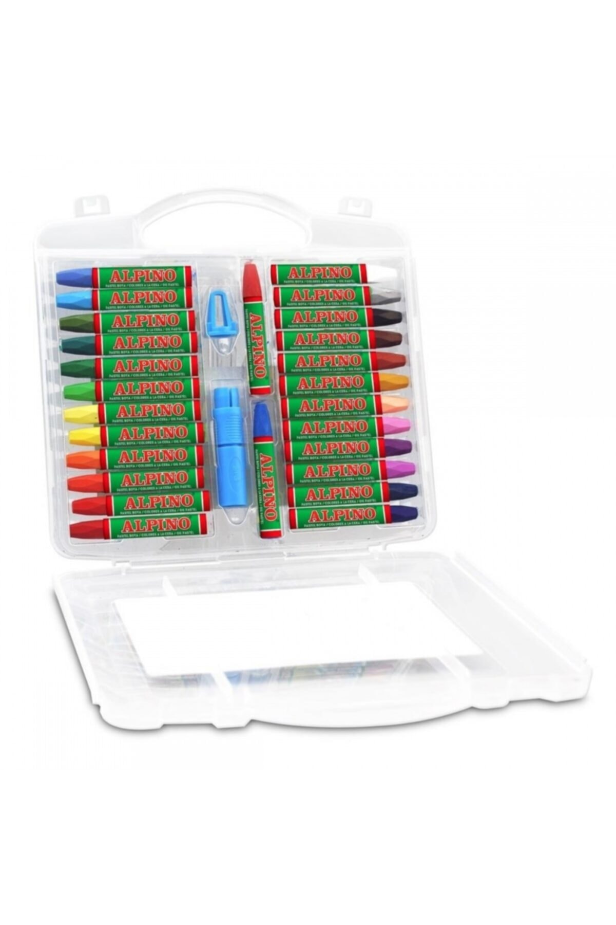 Alpıno Alpino Yağlı Pastel Boya 24+2 Renk Plastik Çantalı