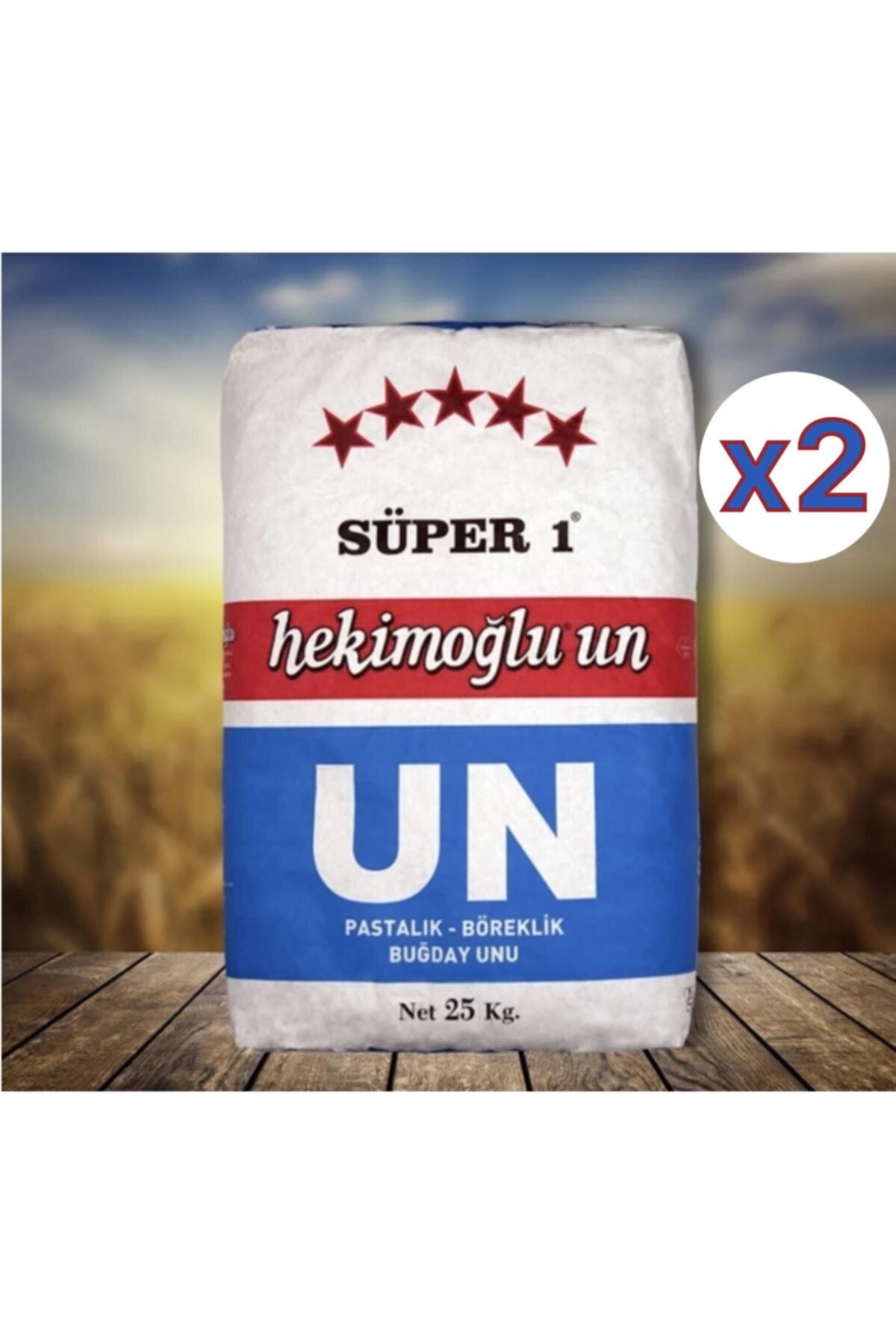 HEKİMOĞLU Un Süper 1 Pastalık Böreklik Buğday Unu (25 KG.*2 ADET)