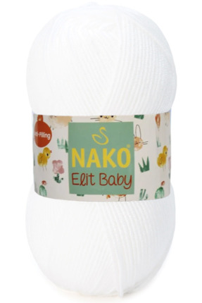 N.ako Elit Baby Anti Pilling Tüylenmeyen Bebek Ipi 208 Beyaz Image 1