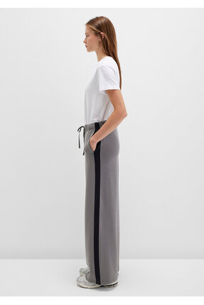 Şerit Detaylı (TENCEL™) Modal Gri Eşofman Altı 1011104-82577 Image 4