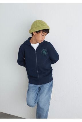 MJ Baskılı Lacivert Sweatshirt 6S10127-82318 Image 1