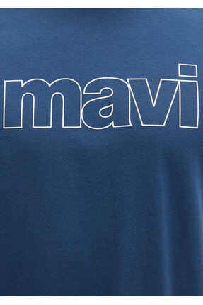 Logo Baskılı Tişört Slim Fit / Dar Kesim 065781-90609 Image 6