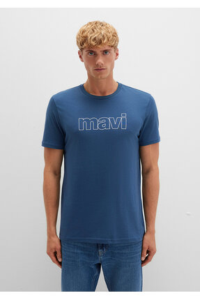 Logo Baskılı Tişört Slim Fit / Dar Kesim 065781-90609 Image 3