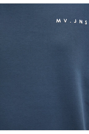 MV Baskılı İnterlok Lacivert Tişört Regular Fit / Normal Kesim 1613148-70500 Image 6