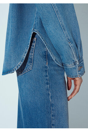 Bekka Classic Denim Indigo Mavisi Jean Gömlek Boyfriend 1211000-89250 Image 5