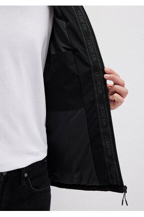 Erkek Siyah M0110352-900 Şişme Mont Image 6