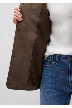 Kapüşonlu Kahverengi Ceket Loose Fit / Bol Rahat Kesim 1110014-82046 Image 5