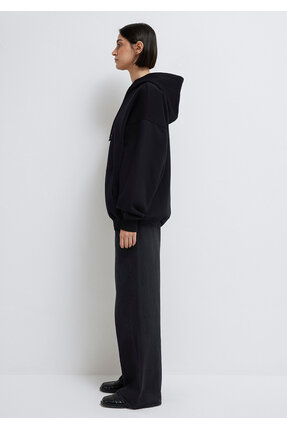 Kapüşonlu Fermuarlı Siyah Sweatshirt 1610221-900 Image 4