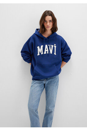 Logo Baskılı Sweatshirt Oversize/Geniş Kesim 1600361-70722 Image 0