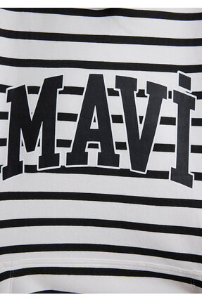 Logo Baskılı Beyaz Sweatshirt 1S10118-84603 Image 5