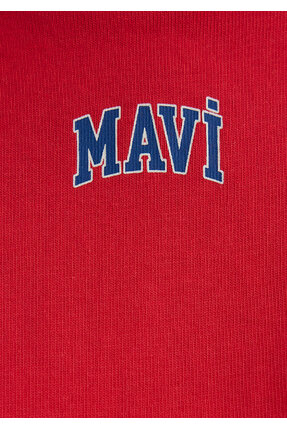 Logo Baskılı Kırmızı Crop Tişört Crop / Kısa Kesim 1611585-71083 Image 6