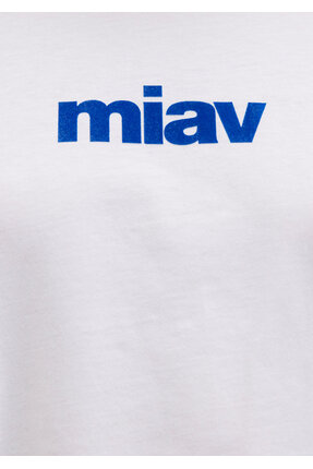 Miav Baskılı Beyaz Tişört Regular Fit / Normal Kesim 1610622-620 Image 5