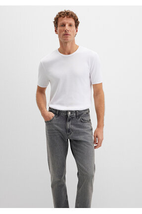 Ribana Detaylı Beyaz Tişört Fitted / Vücuda Oturan Kesim 063747-620 Image 0