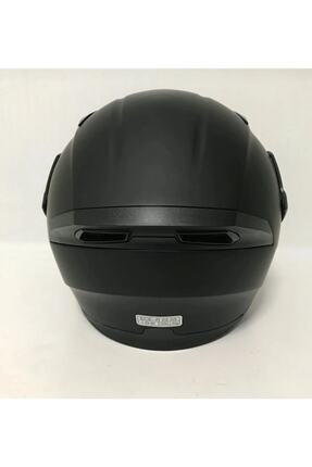Jk 902 Mat Siyah Çene Açılır Motosiklet Kaskı Güneş Gözlüklü Image 2