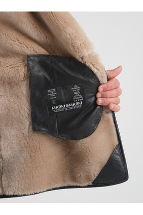 Erkek Hakiki Deri Kaban, 90 Cm Uzunluk, Düğme Kapamalı, Siyah, Kışlık Mont, Premium Tasarım Image 1