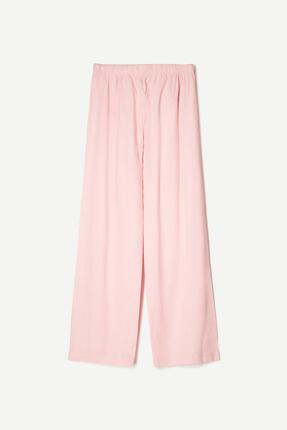 Beli lastikli keten pantolon Image 4