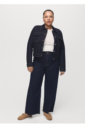 Catherin yüksek belli culotte jean pantolon Image 6