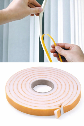 Kapı Pencere Kauçuk Izolasyon Bandı Fitili Beyaz 1 Mt X 2 TR Image 3
