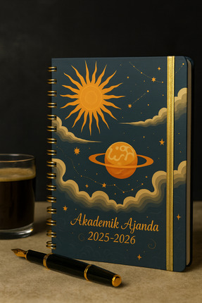 Akademik Ajanda Eylül 2025 2026 Aralık A5 Spiralli Sert Kapak Lastikli Motivasyonel Ajanda Image 0