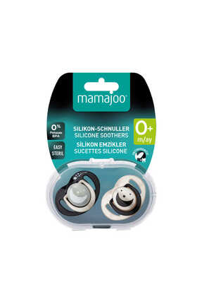 Ortodontik Emzik Seti 0 Ay+ Black & Pearl | İkili, Silikon, Damaklı |Sterilizasyon & Saklama Image 7