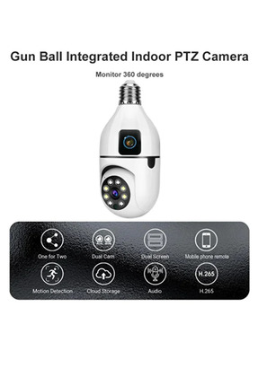 Ampul Kamera Harekete Duyarlı Gece Görüşlü Kablosuz Bebek Izleme Kamerası Güvenlik Akıllı Wifi Ampül Image 5