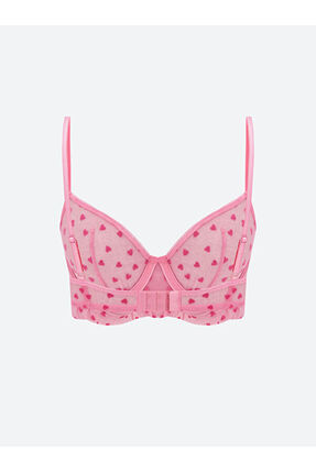 Çelebi Store'dan Kaliteli Parçalar Balenli Dolgusuz Kalp Desenli T-shirt Sütyen Image 1