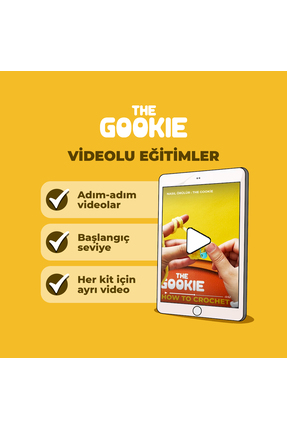 Kalp Amigurumi Örgü Öğrenme Kiti | Videolu Tığ Işi Amigurumi Kalp Örgü Seti Image 6