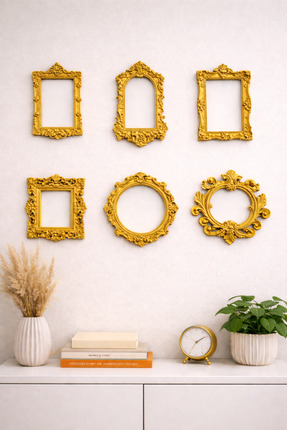 Gold Mini Çerçeveler 6’lı Ev Dekorasyonu Museum Of Us Sevgililer Günü Mini Müze Image 2