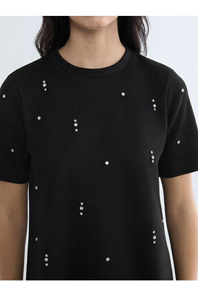 Çelebi Store'dan Kaliteli Parçalar Sıfır Roba Taşlı Mini Elbise Image 2