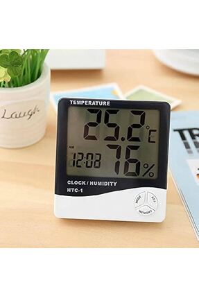 Bebek Sağlığı İçin Hassas Oda Termometresi - Dijital Nem Ölçer ve Masa Saati Image 0