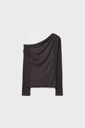 Çift asimetrik t-shirt Image 6