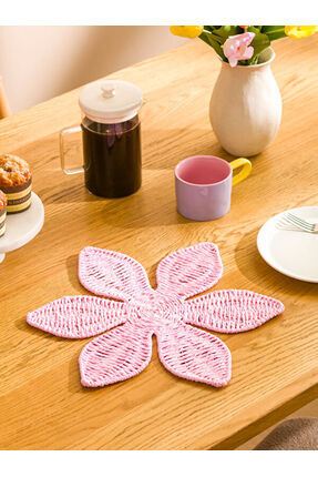 Shining Store'dan Işıltılı Seçimler Çiçek Dokulu Hasır Supla 37 cm Image 1