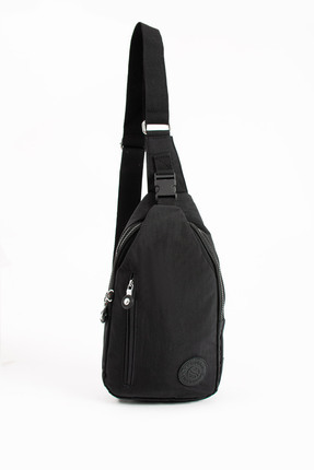 Kadın Krinkıl Kumaş Suya Dayanıklı Çapraz Askılı Siyah Renkli Çanta Image 7