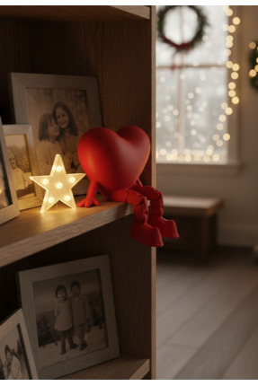 Dekoratif Kalp Figürü - Modern ve Sempatik Masaüstü Aksesuarı - Hediyelik Eşya - Sevgililer Günü Image 1