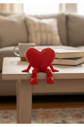 Dekoratif Kalp Figürü - Modern ve Sempatik Masaüstü Aksesuarı - Hediyelik Eşya - Sevgililer Günü Image 2