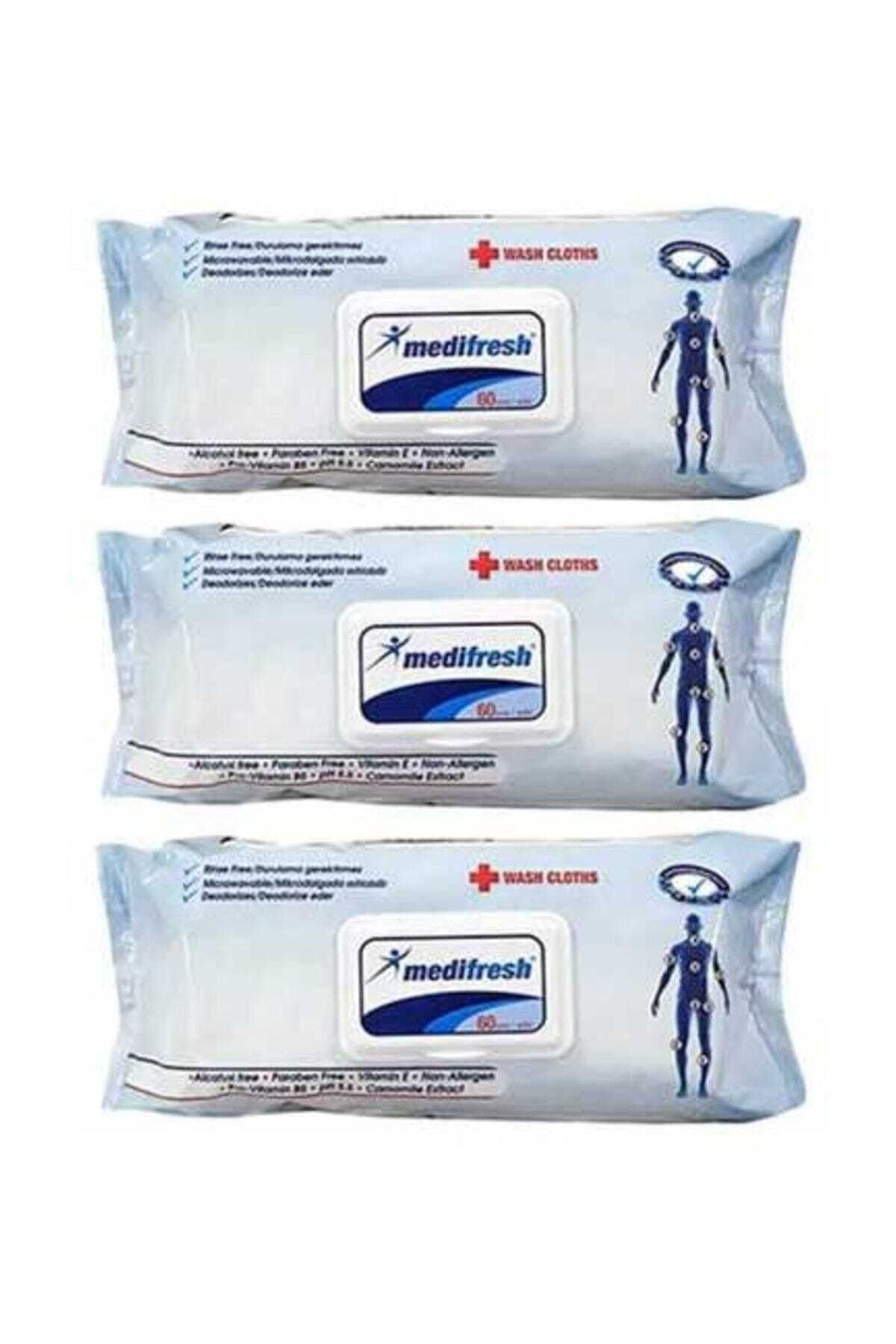 Medifresh Hasta Sil 60'lı Vücut Temizleme Bezi Havlusu 60'lı 3 Paket