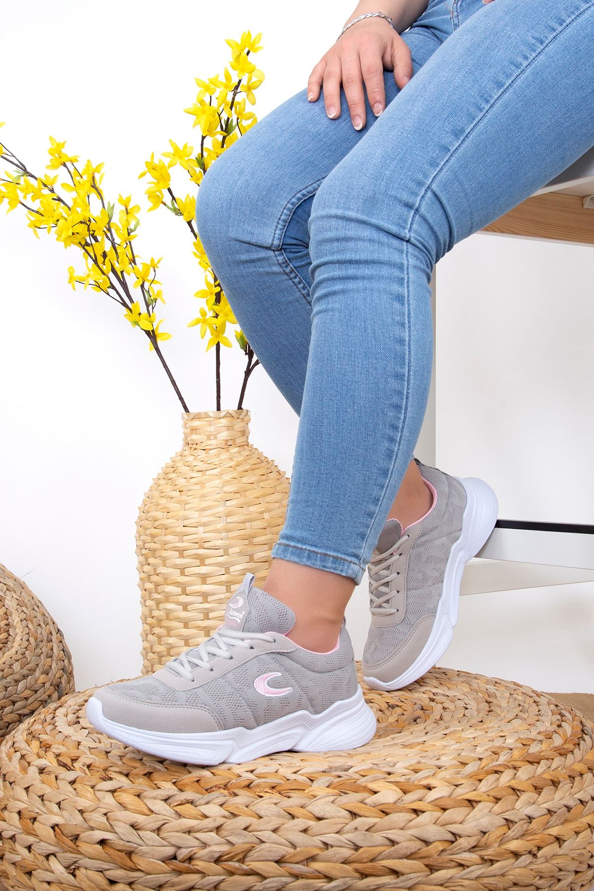 Tomsking Kadın Buz File Ş. Pembe Sneaker Günlük Spor Ayakkabı 1885
