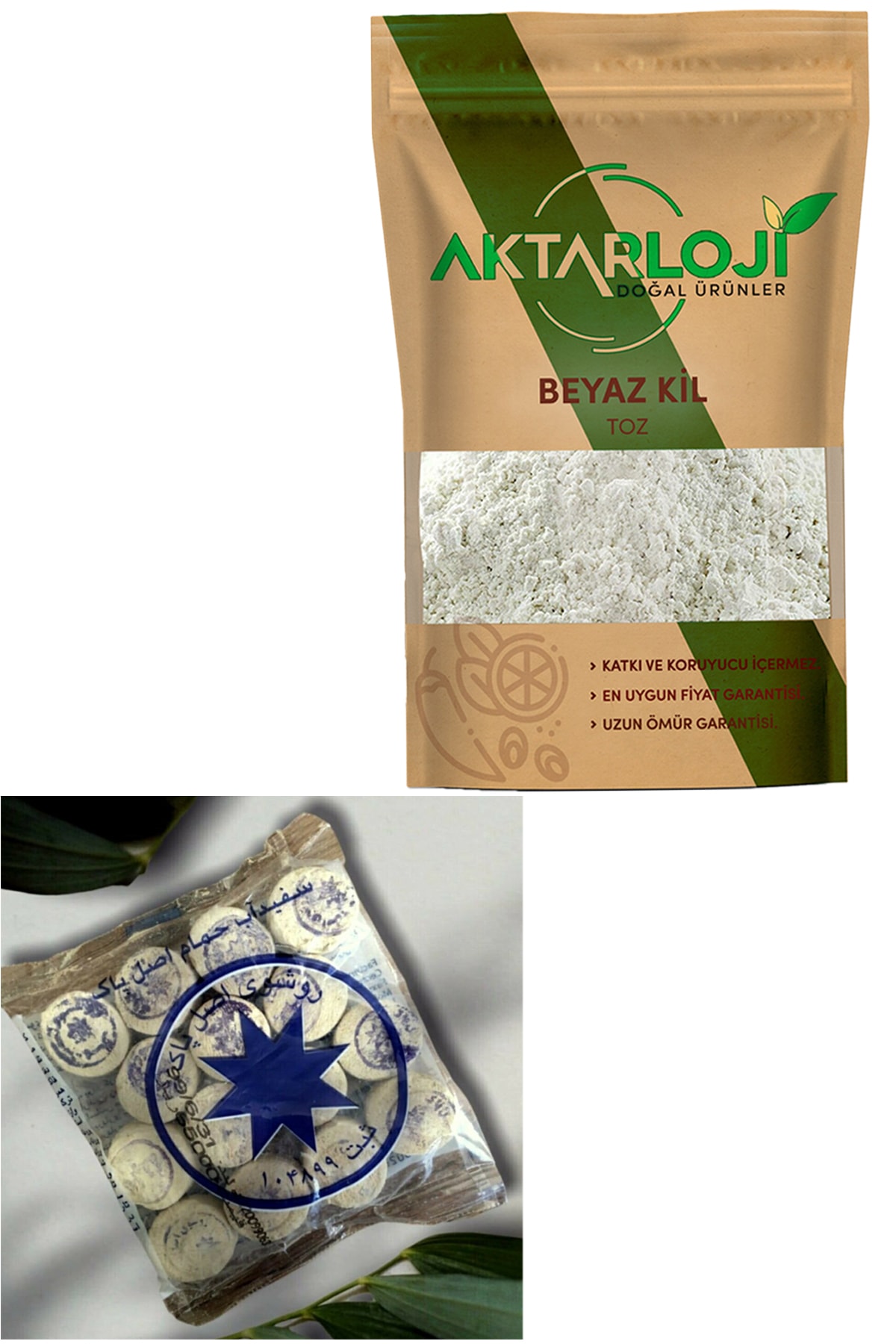 aktarloji 1 Paket 400 Gr Ruşur Taşı ( 13-17 Adet Arası ) + 1 Kg Toz Beyaz Kil