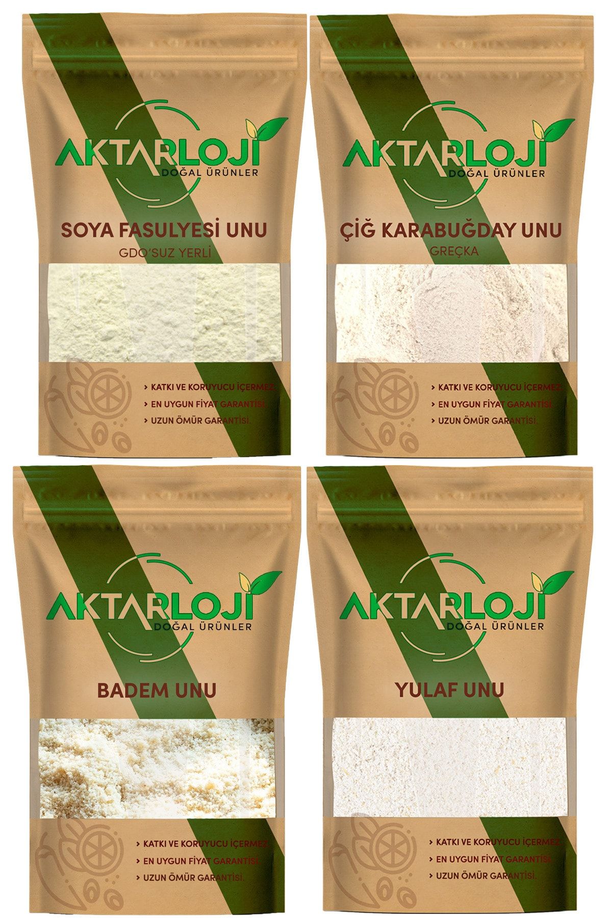 aktarloji 5 Kg Yulaf Unu + 5 Kg Soya Unu + 2 Kg Karabuğday Unu + 750 Gr Badem Unu