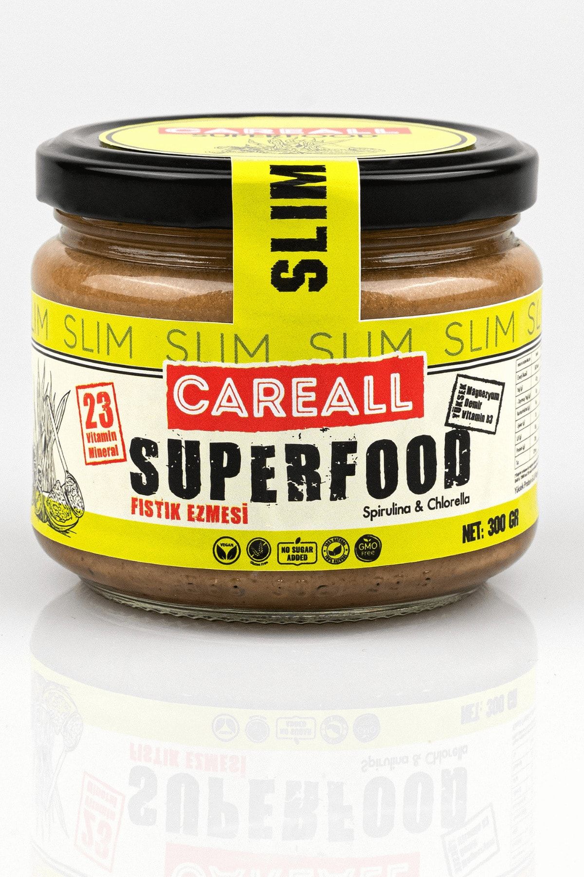 CAREALL SUPERFOOD Spirulina & Chlorella Fıstık Ezmesi 300 gr
