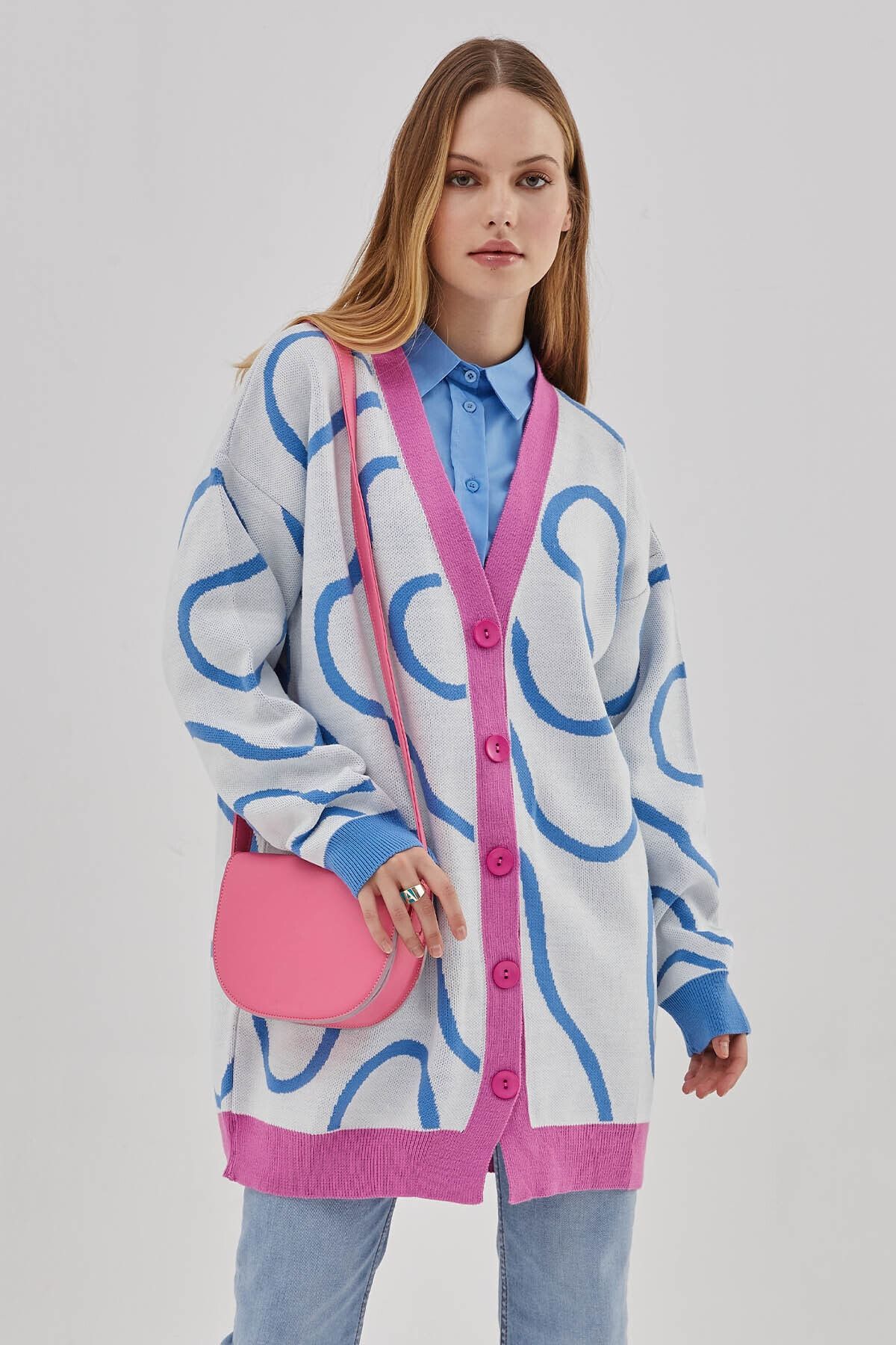 Hooopstore Lazy Hırka - Pembe