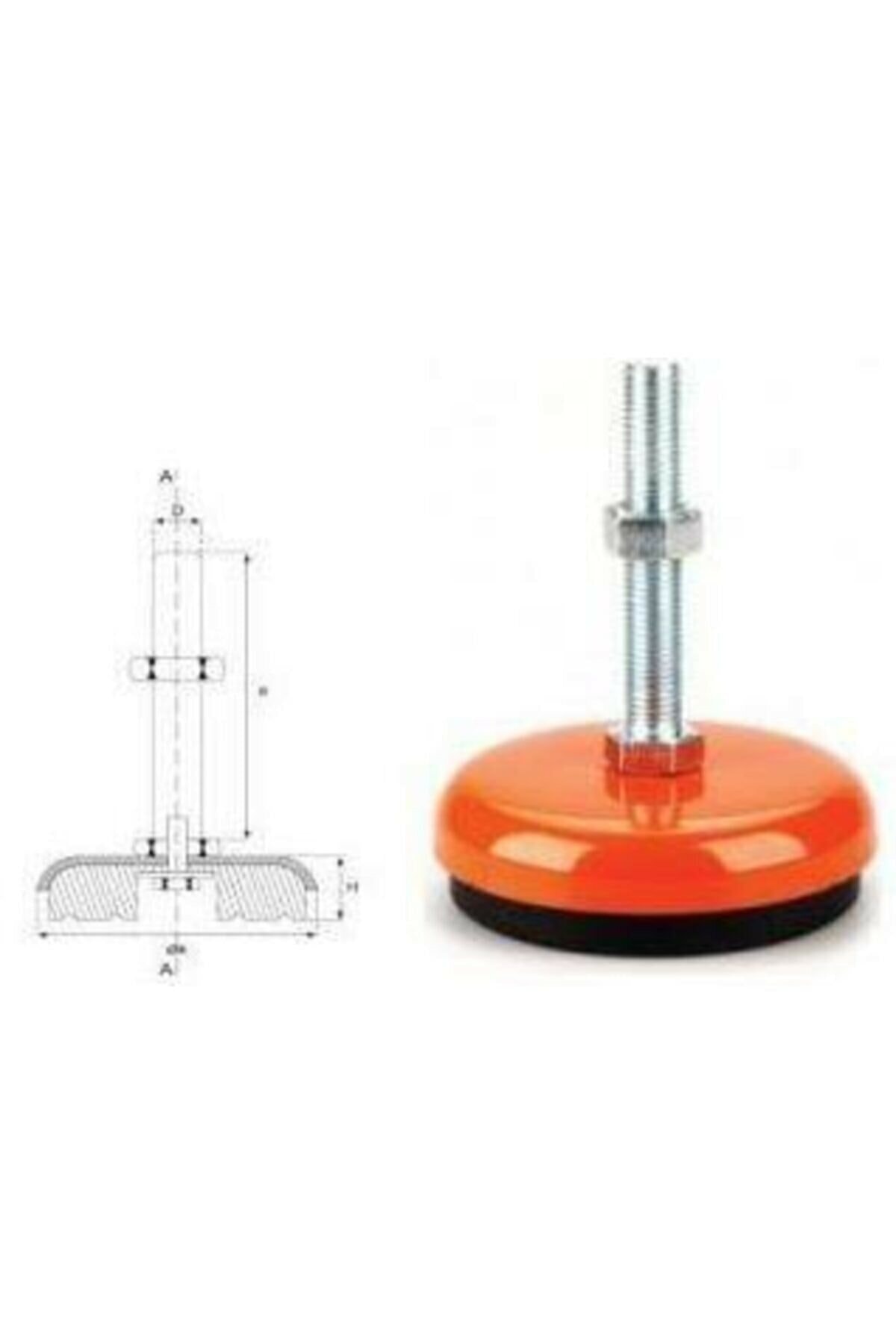 göktic Tezgah Tamponu Bombeli Statik Boyalı 100lük M20*100