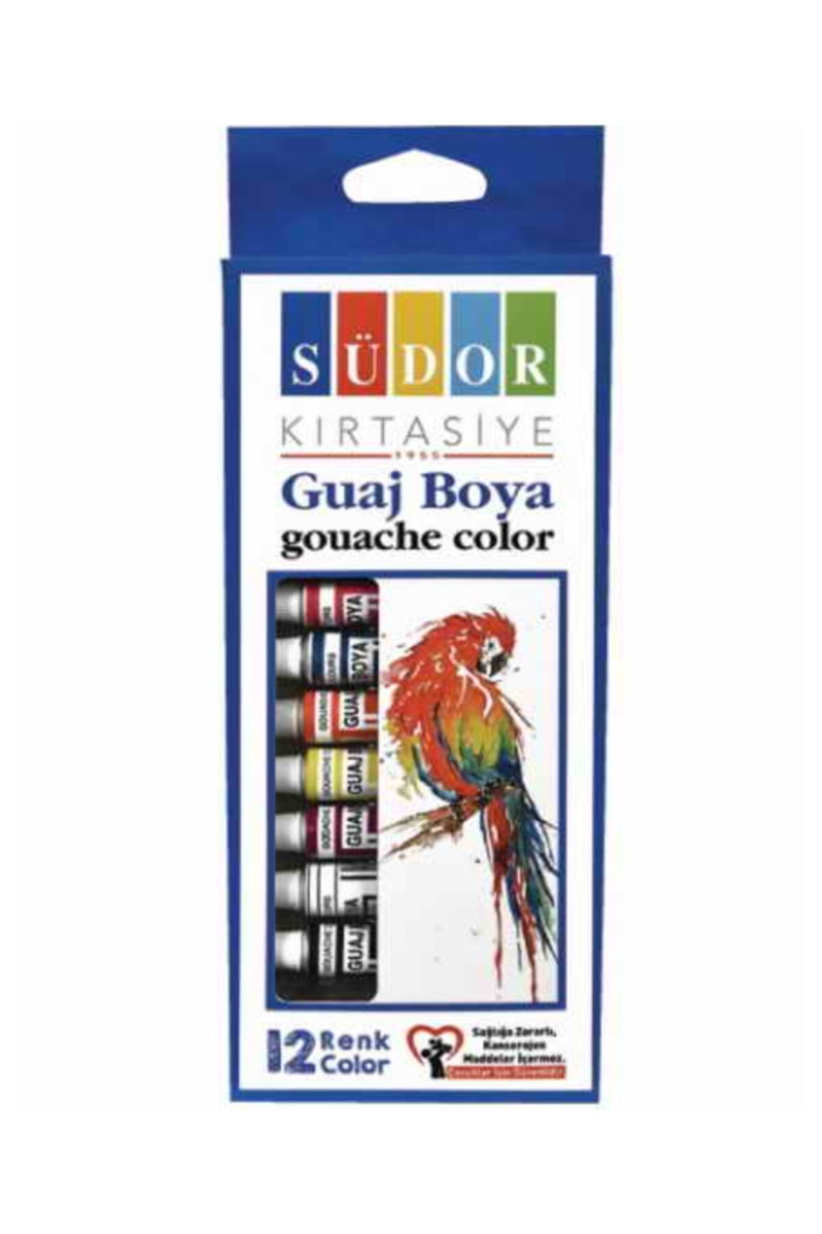 Südor Guaj Boya 12 Renk 8.5 Ml Alüminyum Tüp