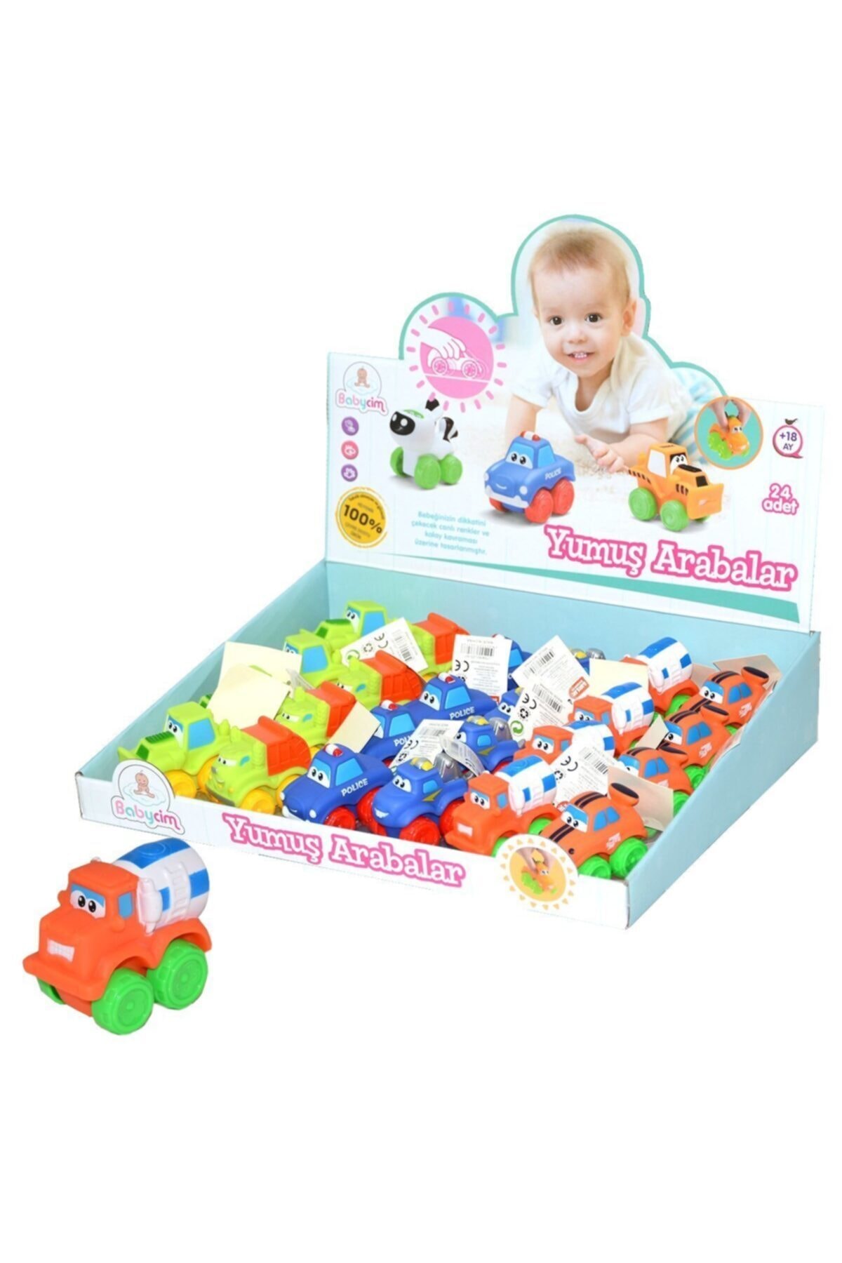 APAKShop Jzd-007 Birlik Vinil Yumuşak Şirin Arabalar