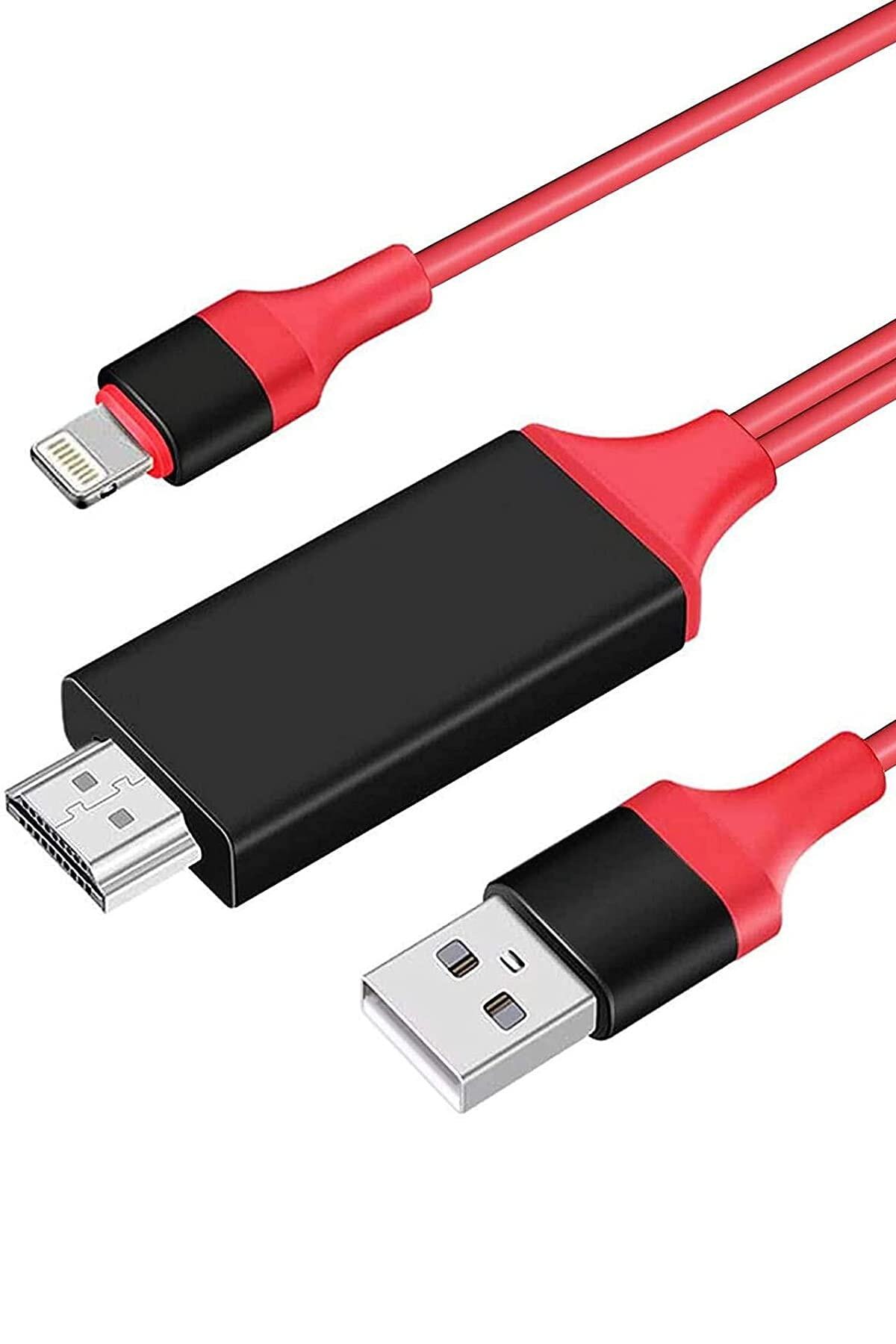 MAXGO Iphone Hdmı Hdtv Cep Telefonu Tv Görüntü Aktarma Kablosu -2 Metre