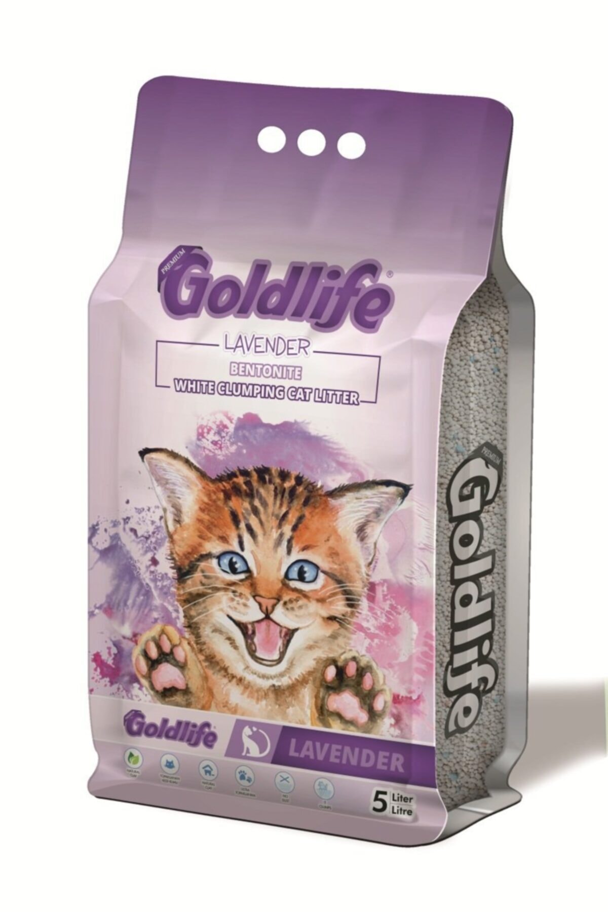 Goldlife Premium Lavender Ince Kedi Kumu 5 Lt.