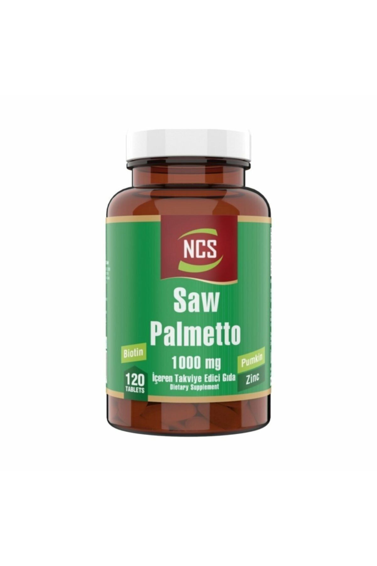 NCS Saw Palmetto 1000 Mg Pumpkin Biotin Zinc Complex 120 Tablet