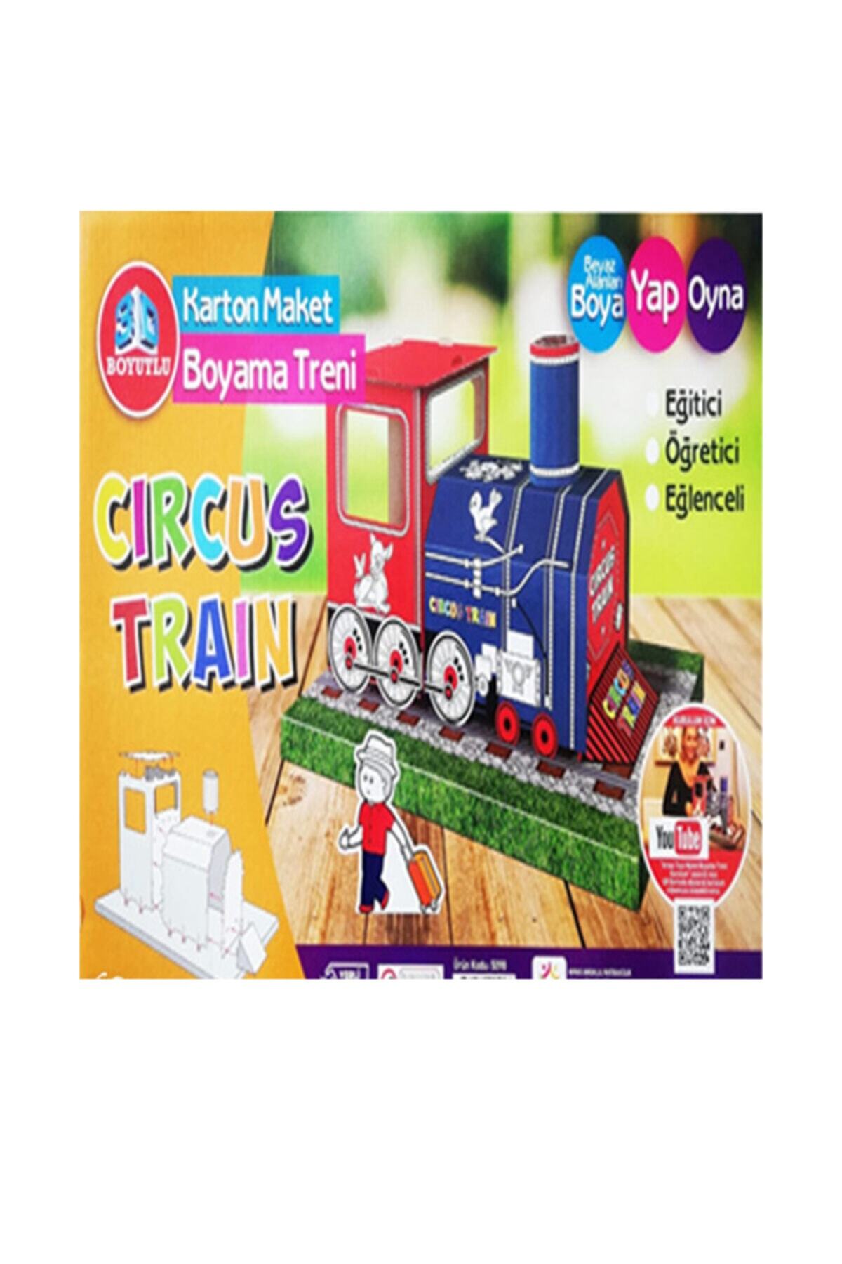 Arnas Toys 3 Boyutlu Treni Boyama Maket Karton Oyun Evi