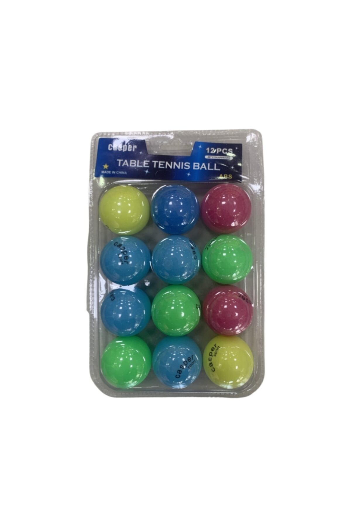 casper sport Renkli Pin Pon Topu 12’li
