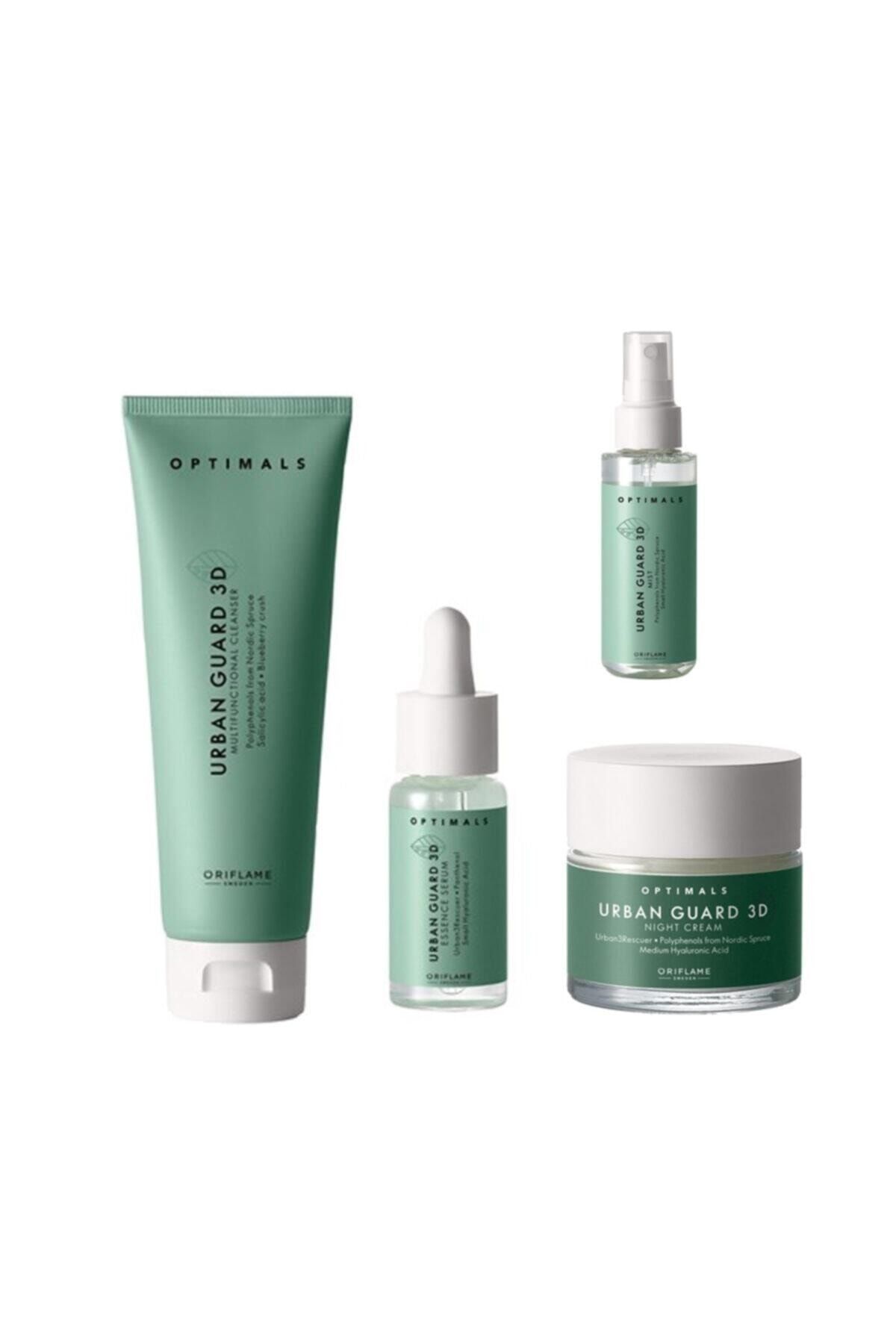 Oriflame Urban Guard 3d Çok Amaçlı Temizleyici+ 3d Serum + 3d Gece Kremi + Gündüz Kremi 25 Spf